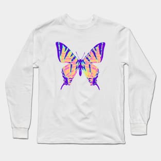 Purple Tiger Butterfly Long Sleeve T-Shirt